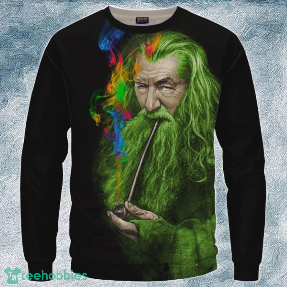 Gandalf Ganjalf The Green Smoking Dope 3D Sweater Product Photo 1