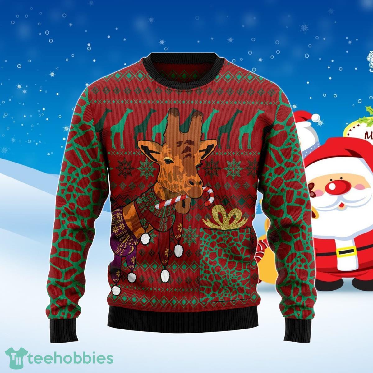Giraffe Scarves Ugly Christmas Sweater Best Gift For Men And Women Product Photo 1