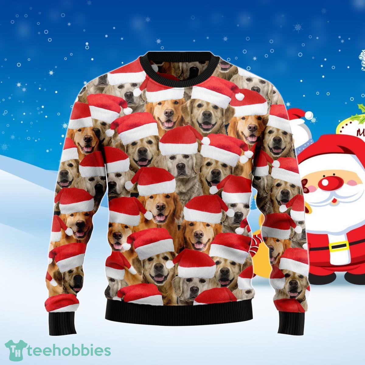 Golden Retriever Group Awesome Ugly Christmas Sweater Best Gift For Men And Women Product Photo 1