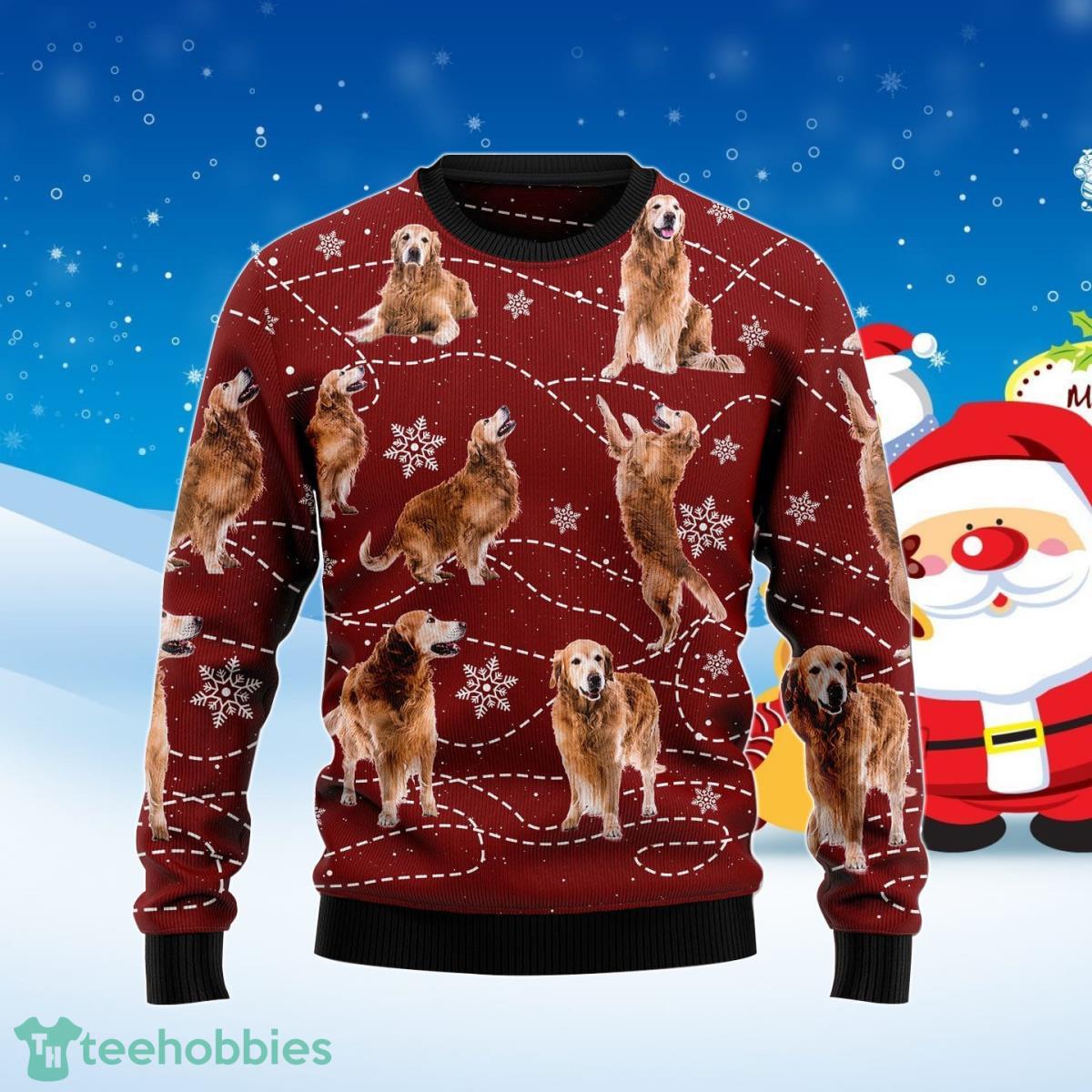 Golden Retriever Xmas Ugly Christmas Sweater Best Gift For Men And Women Product Photo 1