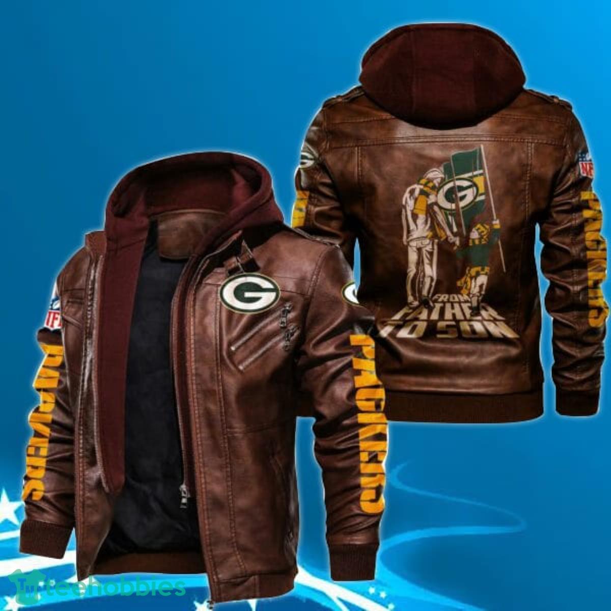 Green Bay Packers father Leather jacket