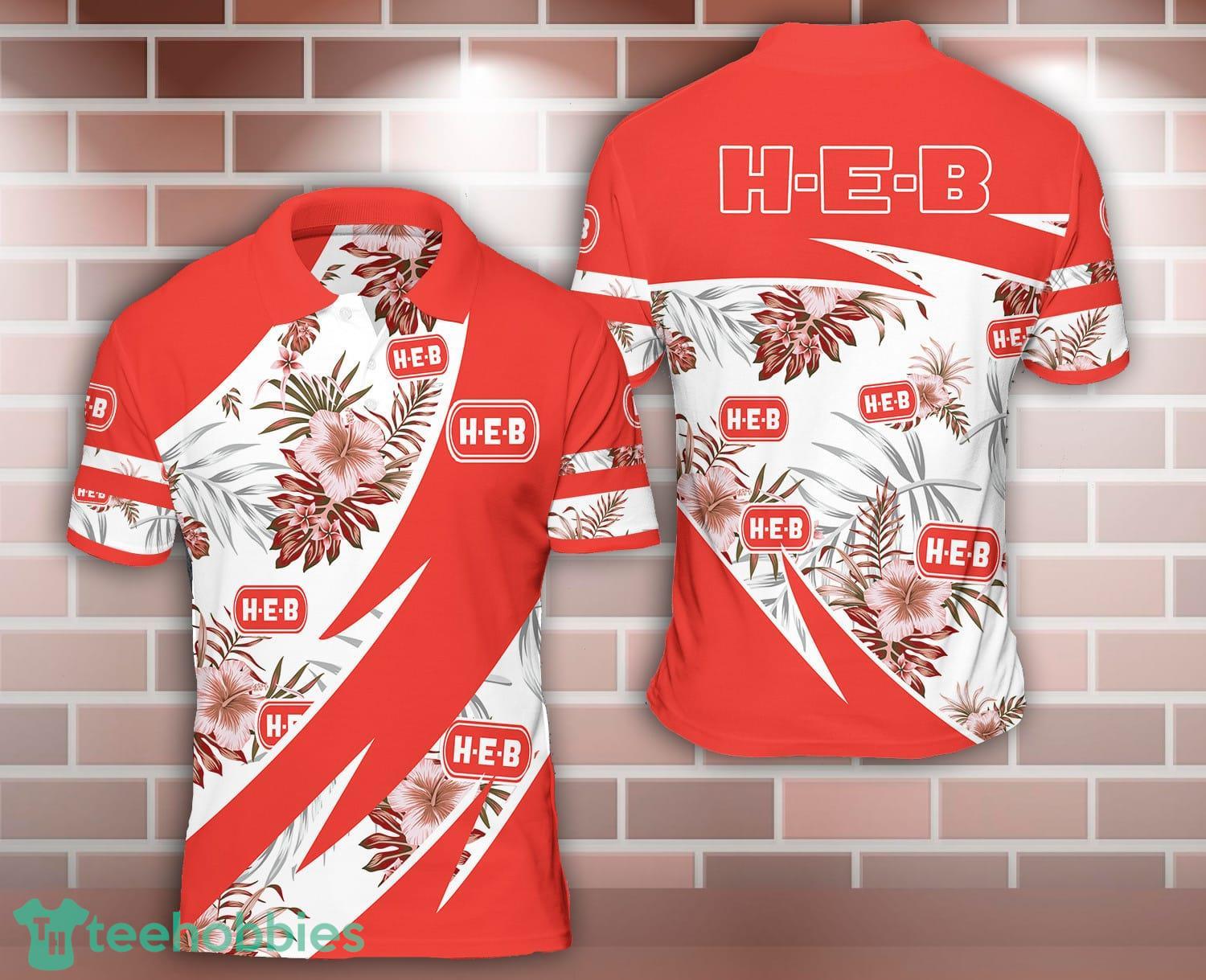 h-e-b 3D Sport Polo Shirt Nice Gift Tropical Style Product Photo 1