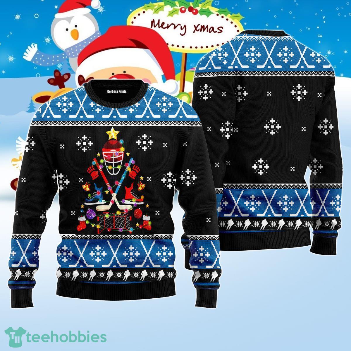 Happy Hockeyday Ugly Christmas Sweater Best Gift For Men And Women Product Photo 1 Happy Hockeyday Ugly Christmas Sweater Best Gift For Men And Women Product Photo 1