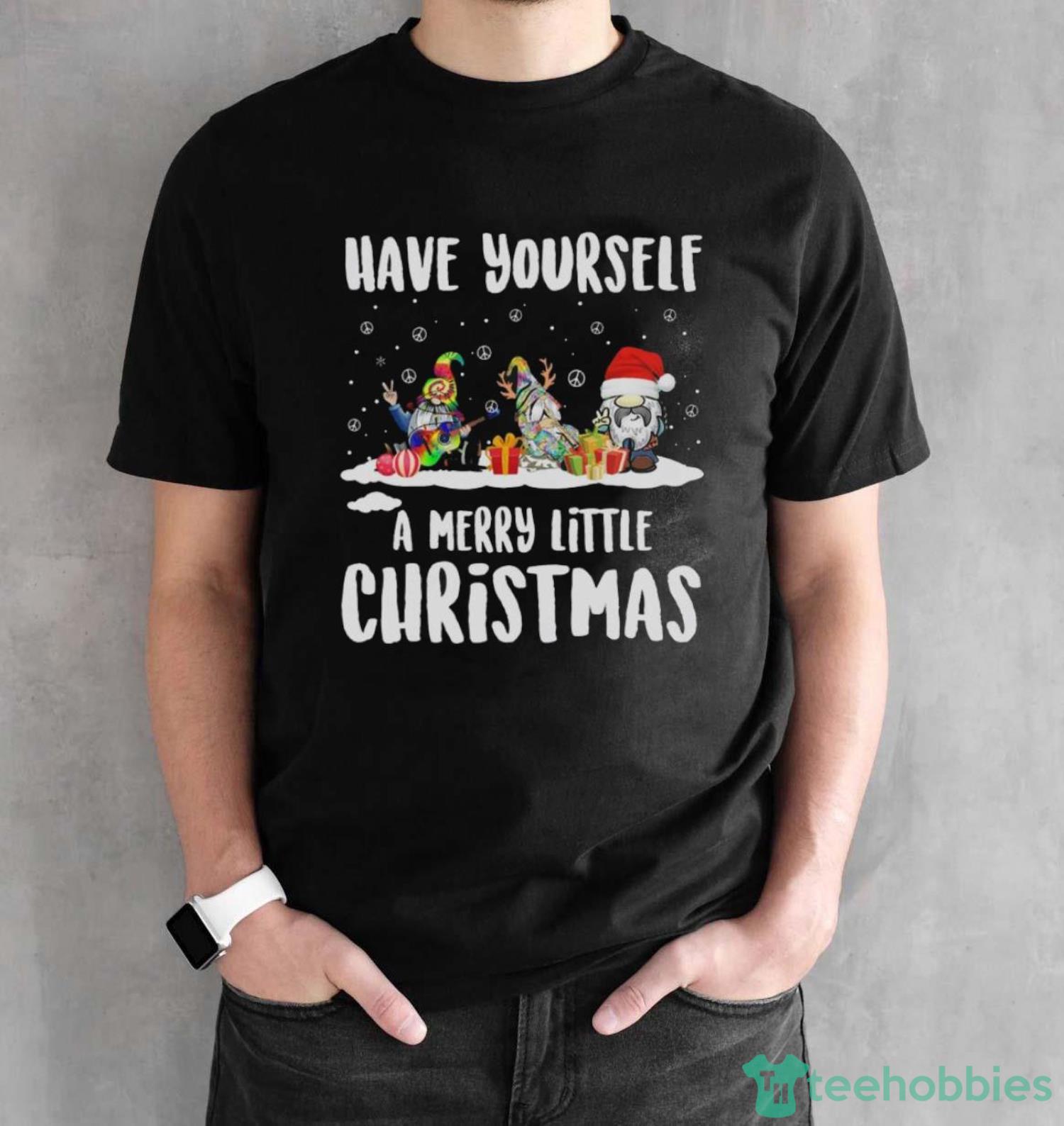Hippie Gnome Peace Have Yourself A Merry Little Christmas Sweatshirt - Black Unisex T-Shirt Hippie Gnome Peace Have Yourself A Merry Little Christmas Sweatshirt - Black Unisex T-Shirt