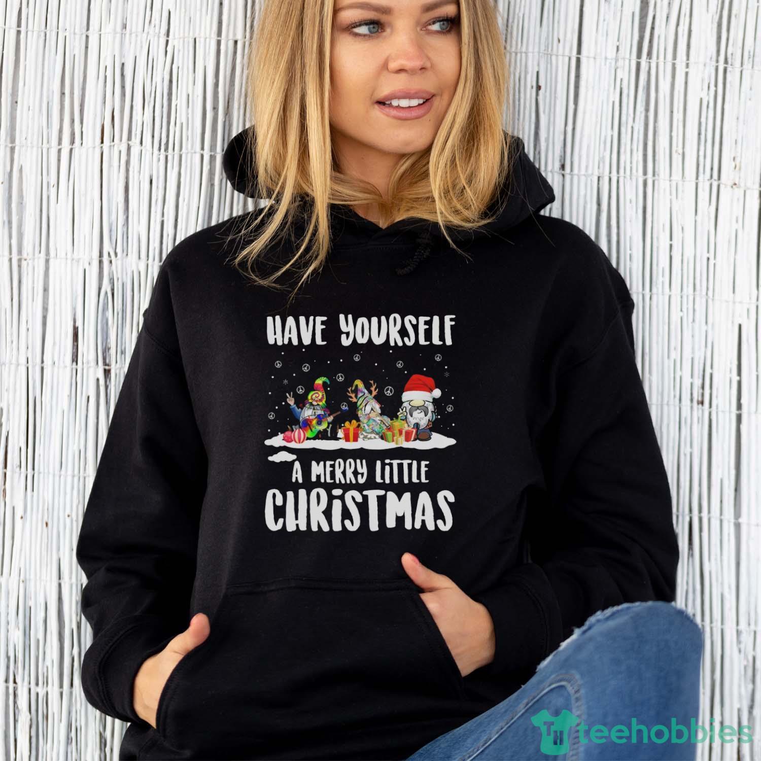 Hippie Gnome Peace Have Yourself A Merry Little Christmas Sweatshirt - Unisex Hoodie Hippie Gnome Peace Have Yourself A Merry Little Christmas Sweatshirt - Unisex Hoodie