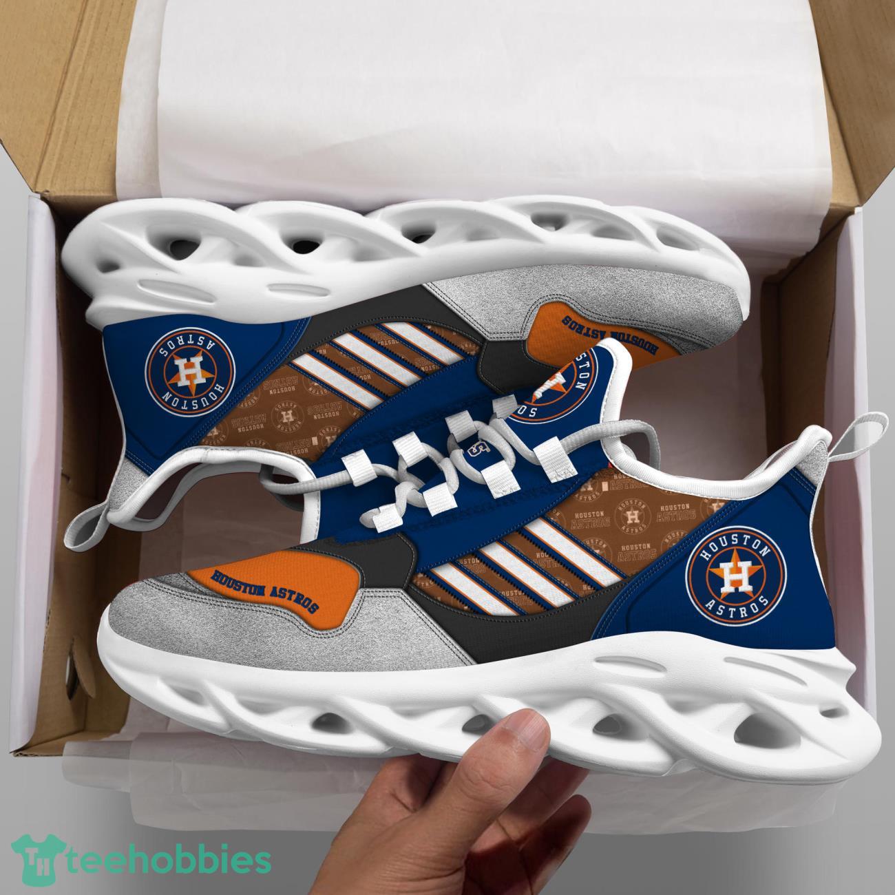 Houston Astros MLB Logo Sport Team Max Soul Shoes Clunky Running Sneakers Product Photo 2
