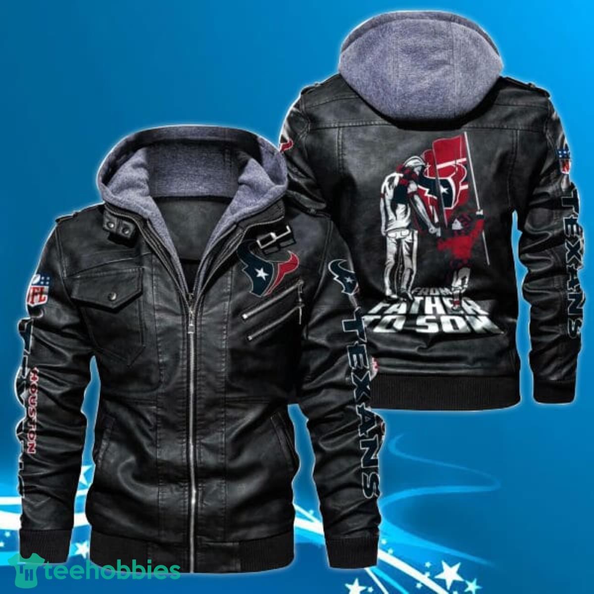 Houston Texans NFL Leather Jacket Impressive Gift Product Photo 1