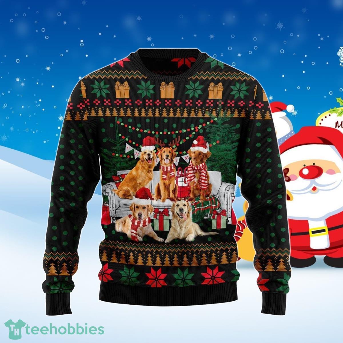 I Am Ready For Christmas Golden Retriever Ugly Christmas Sweater Best Gift For Men And Women Product Photo 1