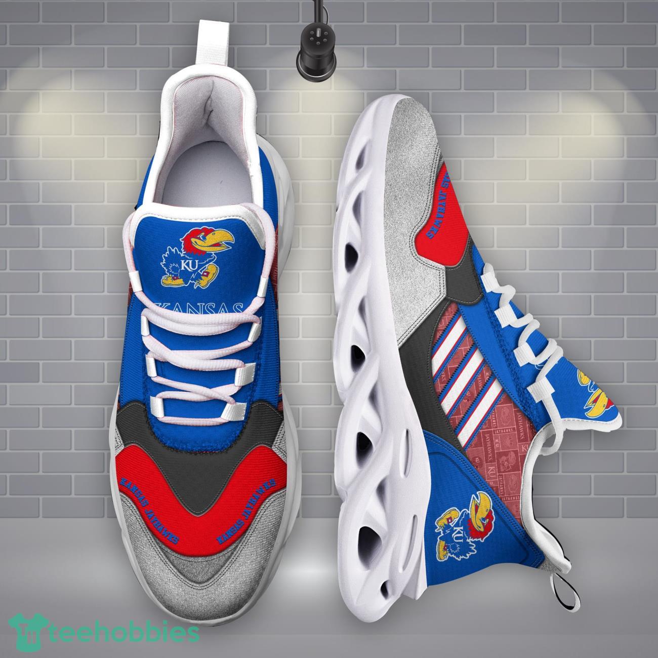 Kansas Jayhawks NCAA2 Logo Sport Team Max Soul Shoes Clunky Running Sneakers Product Photo 1