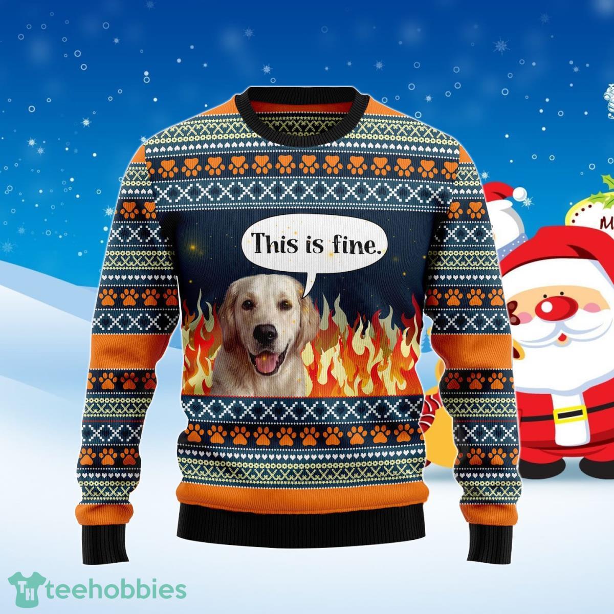 Labrador Retriever Fire Ugly Christmas Sweater Best Gift For Men And Women Product Photo 1