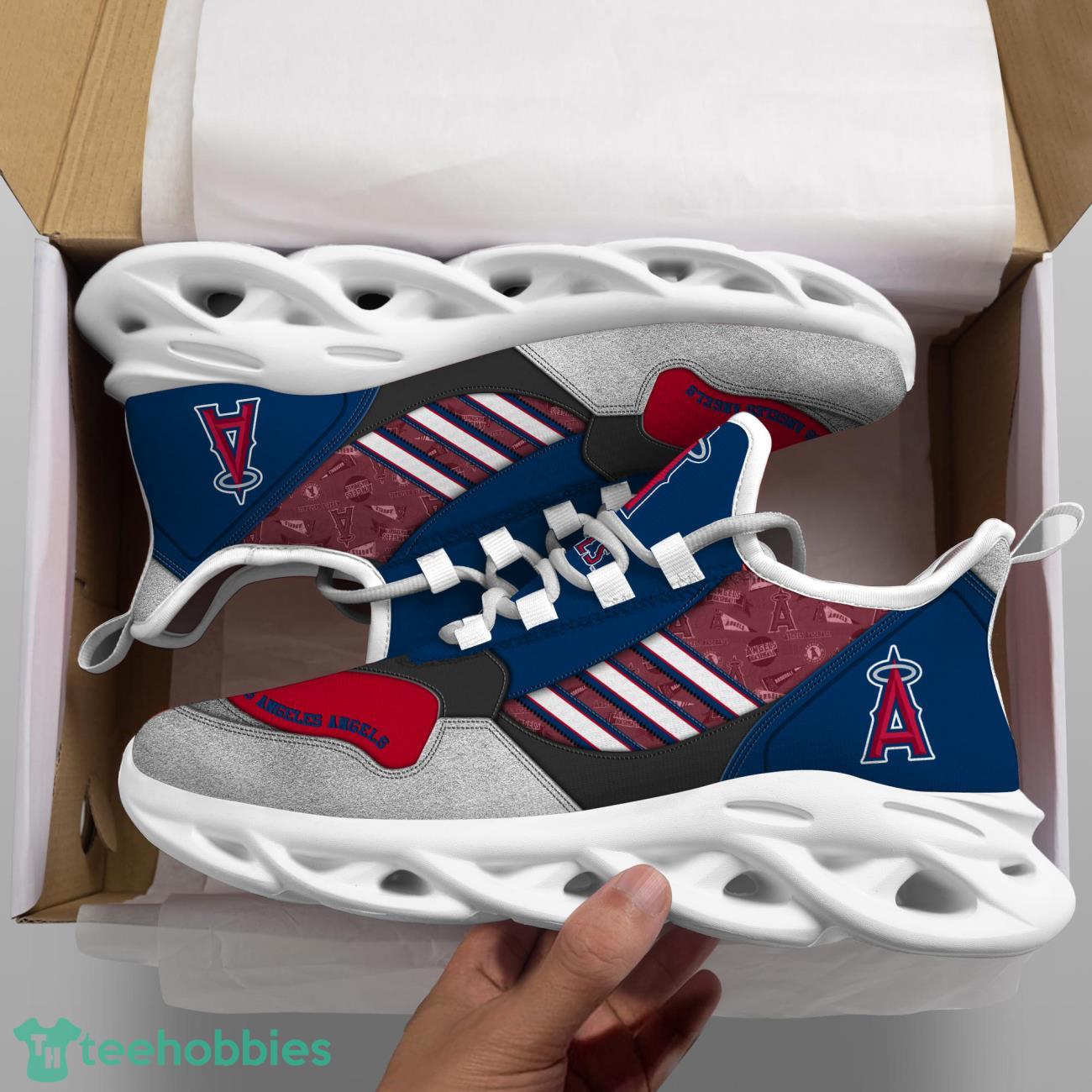 Los Angeles Angels MLB Logo Sport Team Max Soul Shoes Clunky Running Sneakers Product Photo 2