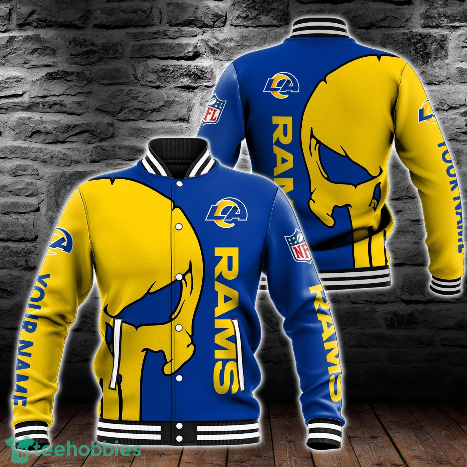 Los Angeles Rams Skull Baseball Jacket For Fans 3D All Over Printed Product Photo 1