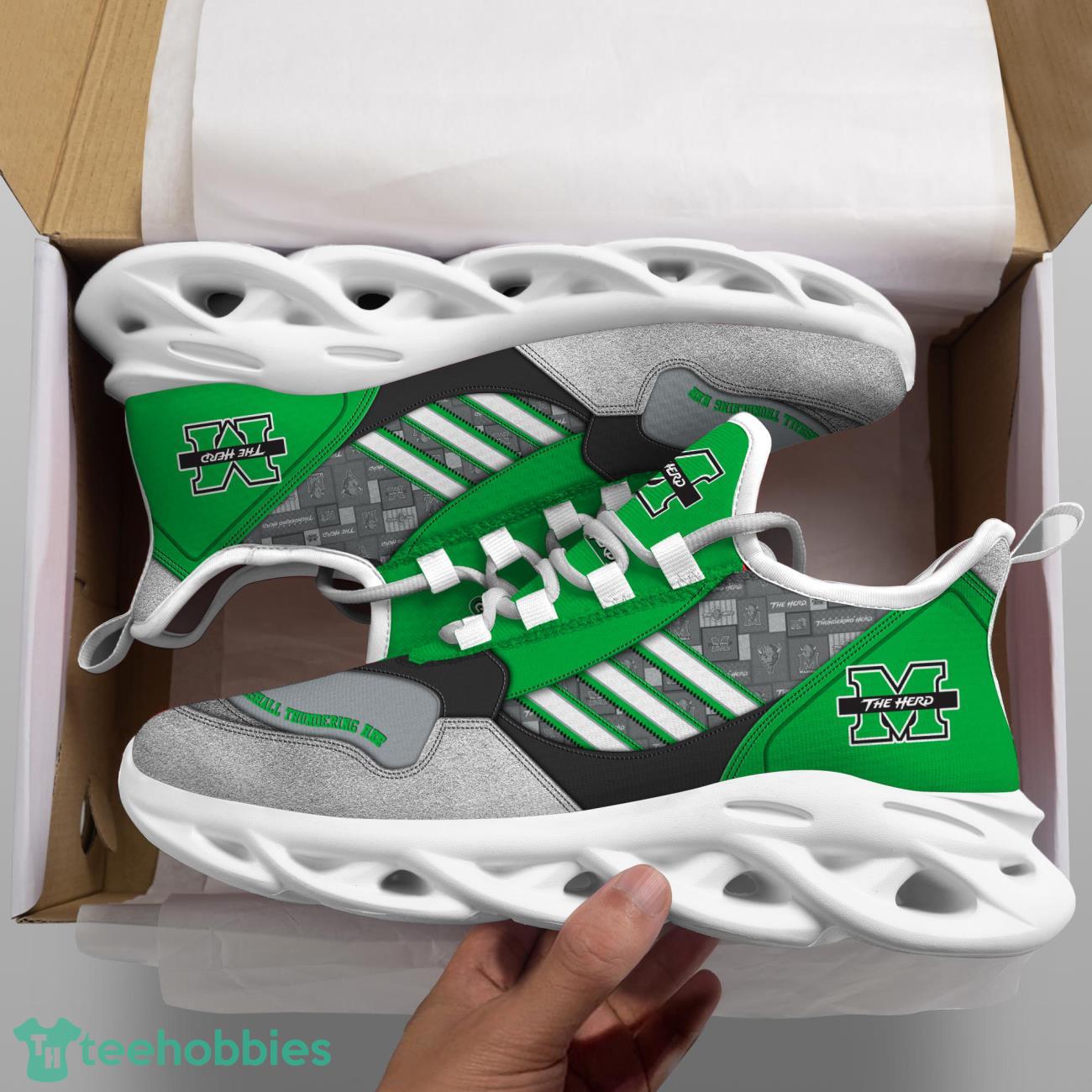 Marshall Thundering Herd NCAA3 Logo Sport Team Max Soul Shoes Clunky Running Sneakers Product Photo 2