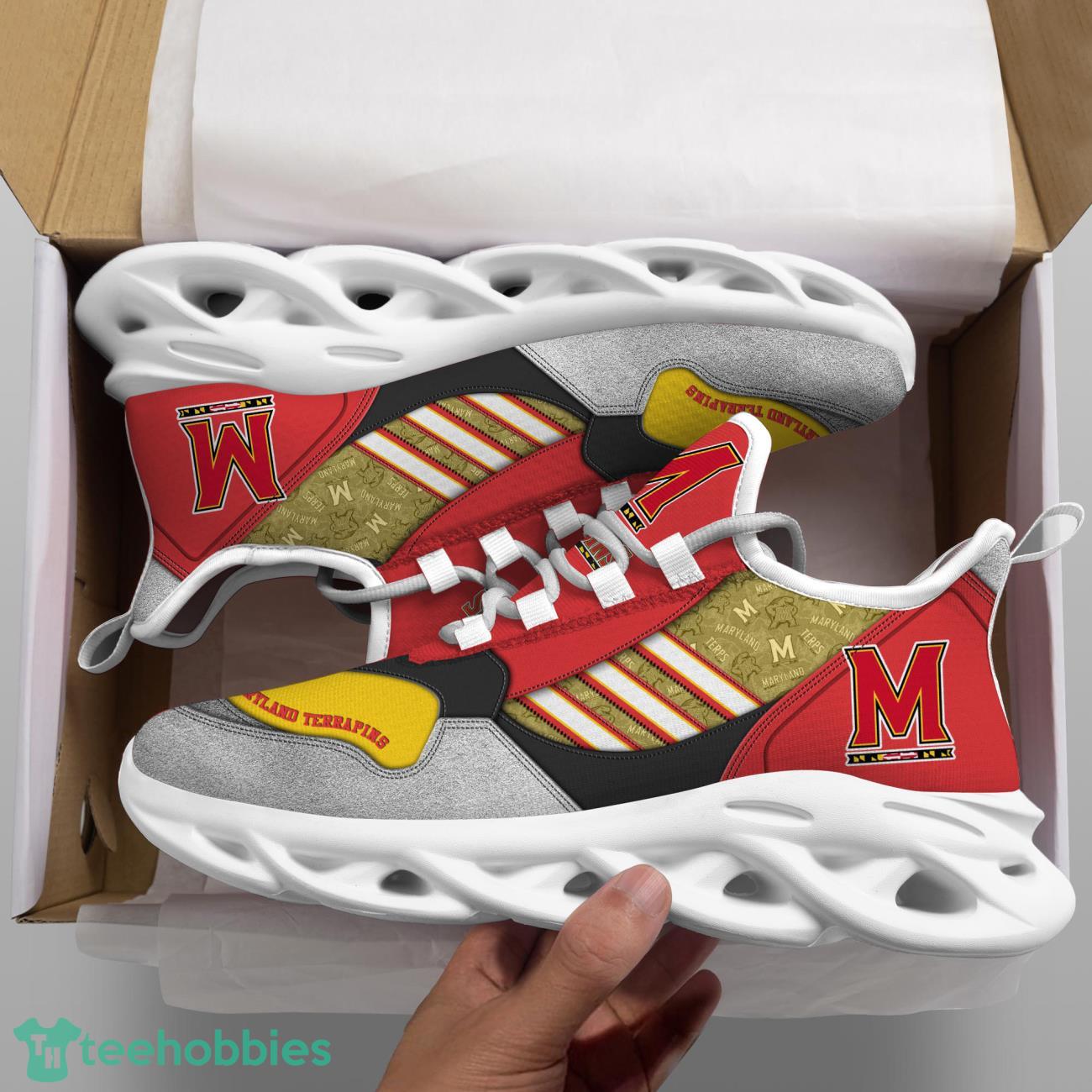 Maryland Terrapins NCAA3 Logo Sport Team Max Soul Shoes Clunky Running Sneakers Product Photo 2