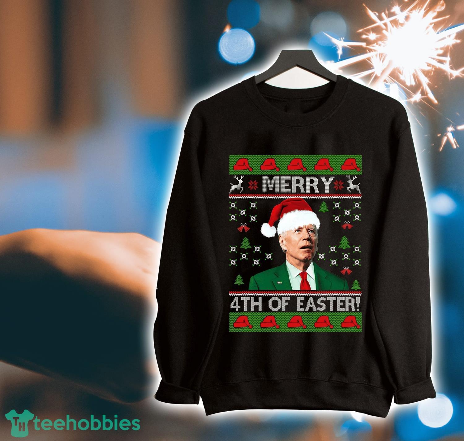 Merry 4th Of Easter Santa Joe Biden Christmas Gift Christmas Shirt Product Photo 1