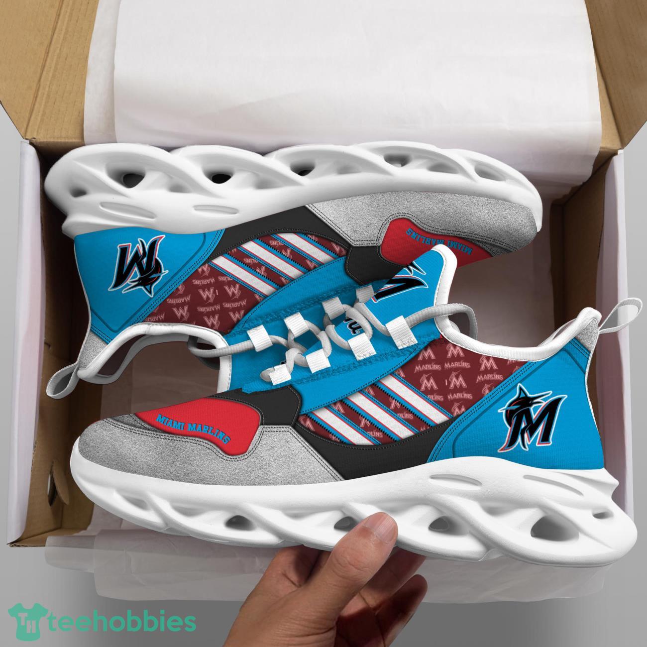 Miami Marlins MLB Logo Sport Team Max Soul Shoes Clunky Running Sneakers Product Photo 2