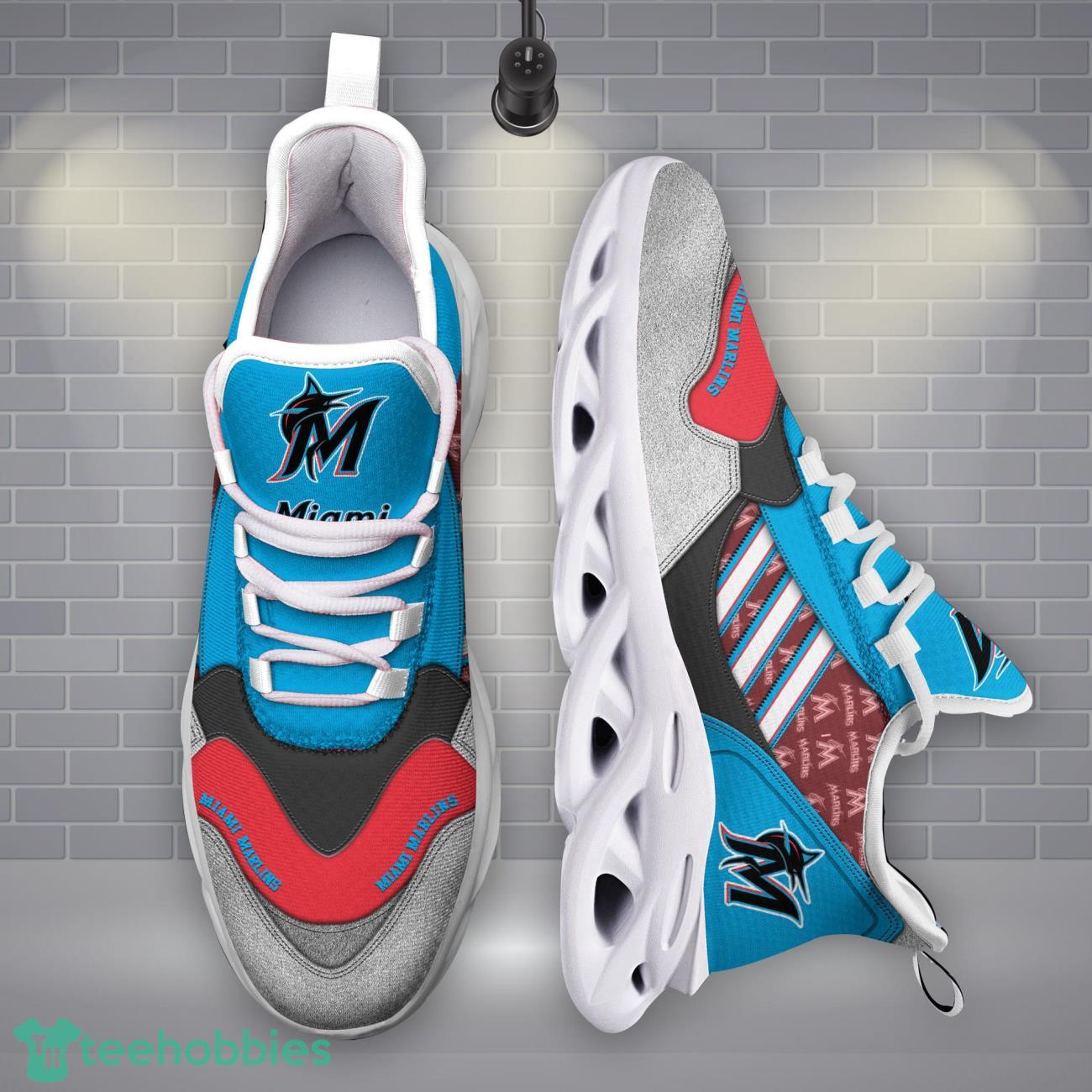 Miami Marlins MLB Logo Sport Team Max Soul Shoes Clunky Running Sneakers Product Photo 1