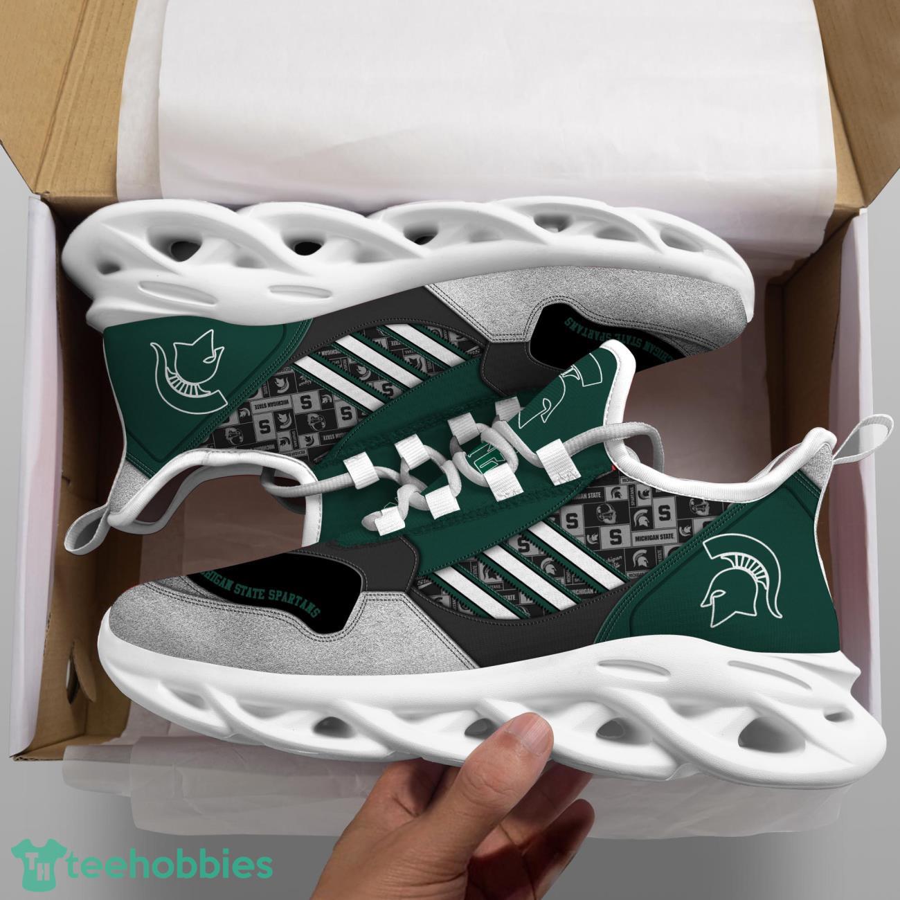 Michigan State Spartans NCAA1 Logo Sport Team Max Soul Shoes Clunky Running Sneakers Product Photo 2