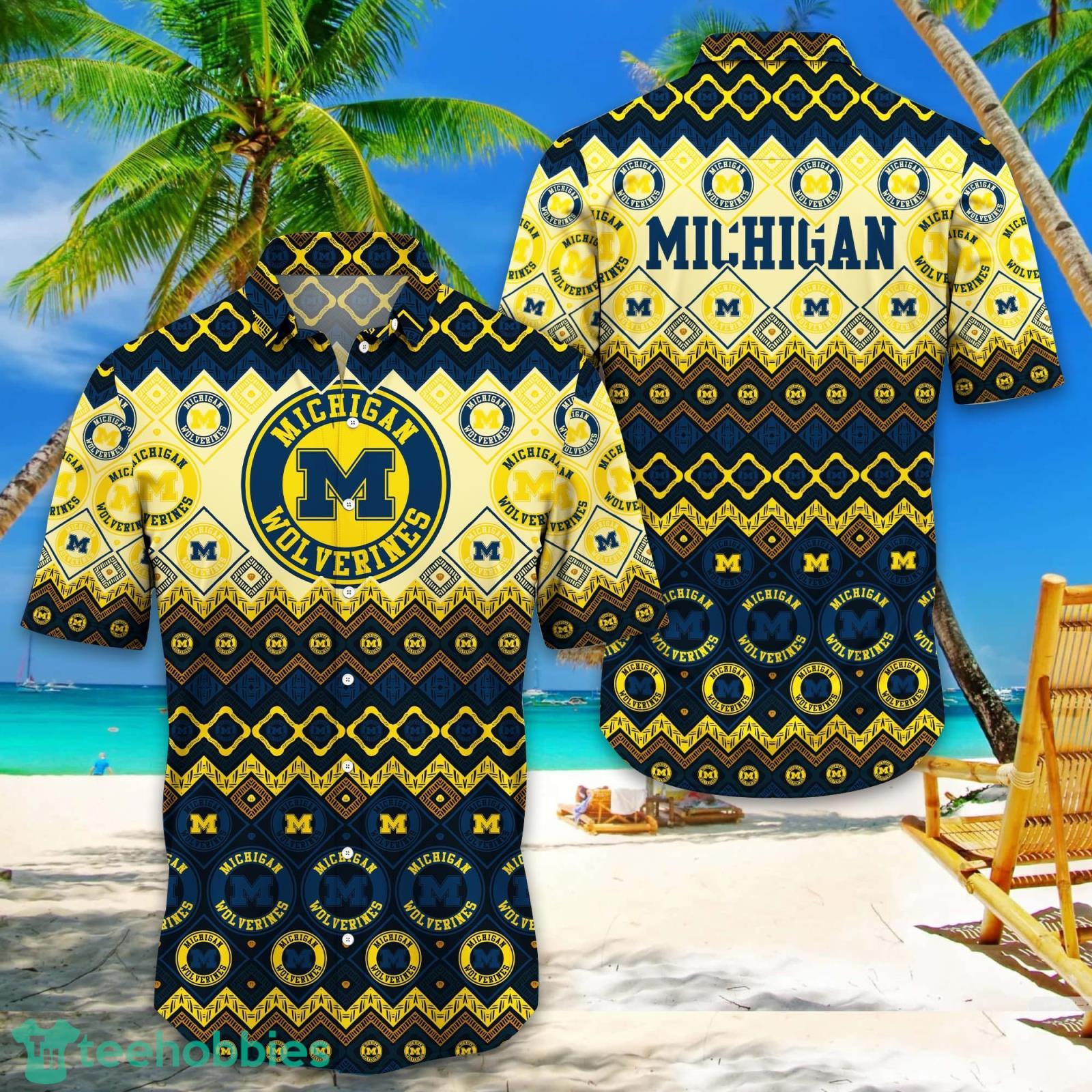 Michigan Wolverines Aloha Summer Gift Hawaiian Shirt Product Photo 1