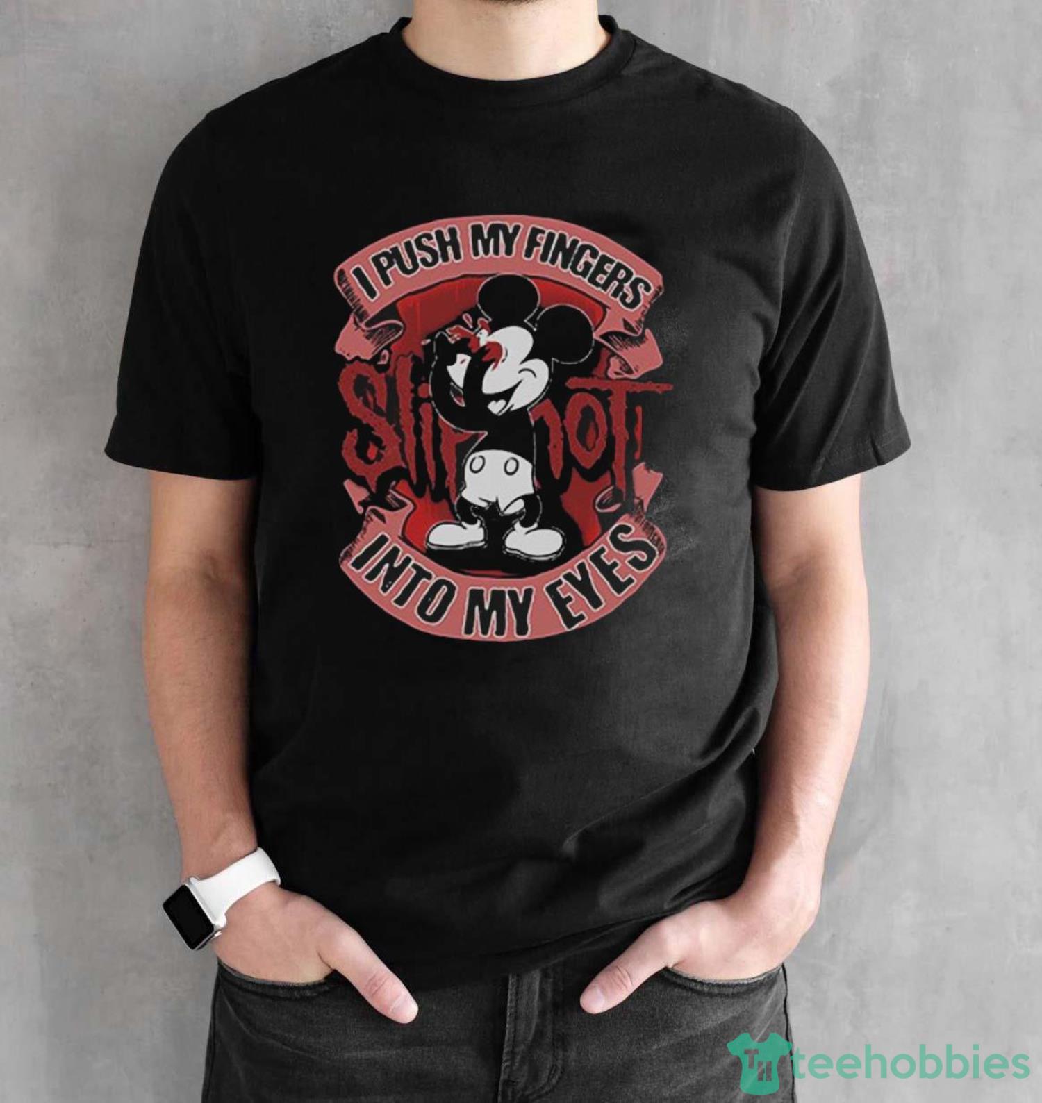 Mickey Mouse I Push My Fingers Into My Eyes shirt - Black Unisex T-Shirt