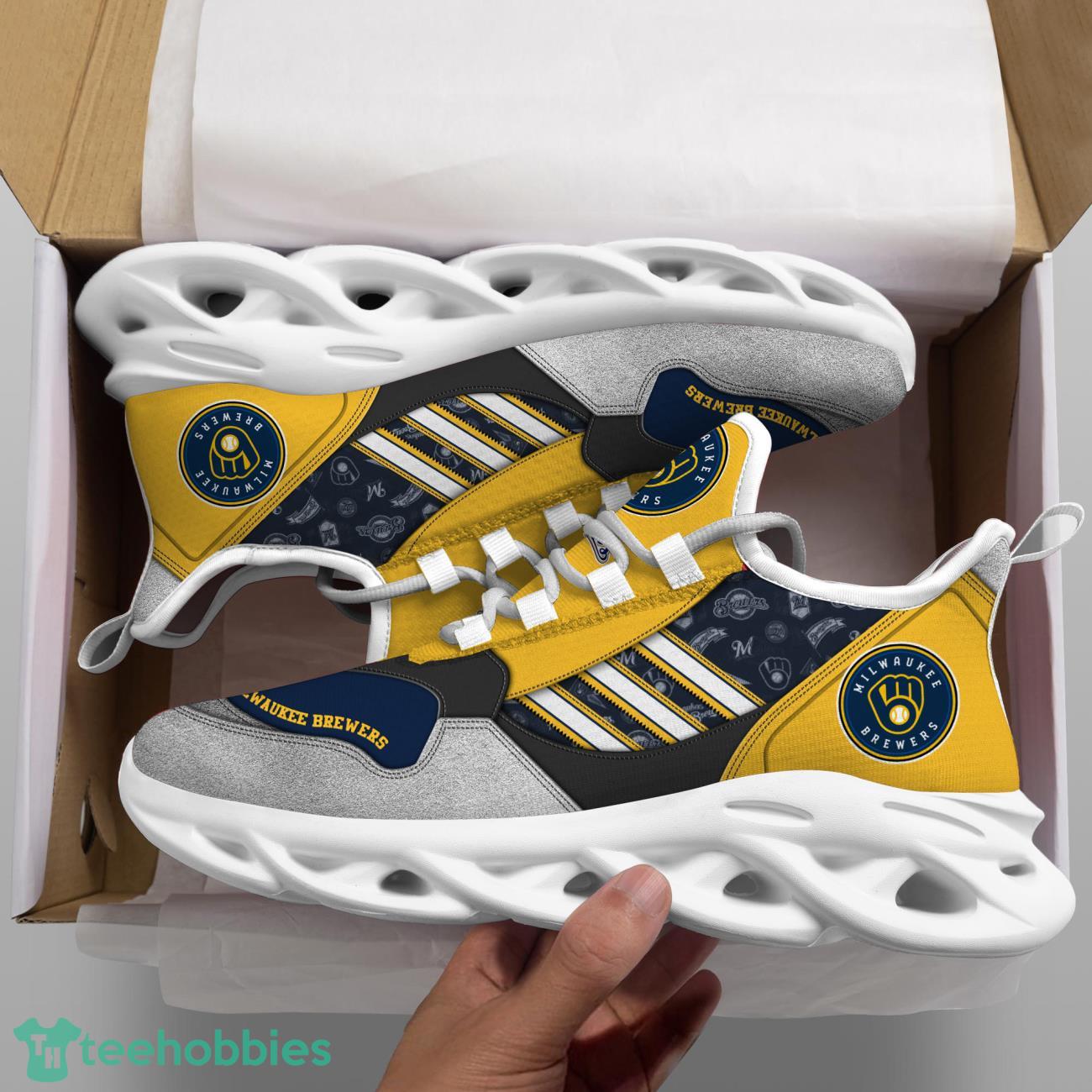 Milwaukee Brewers MLB Logo Sport Team Max Soul Shoes Clunky Running Sneakers Product Photo 2