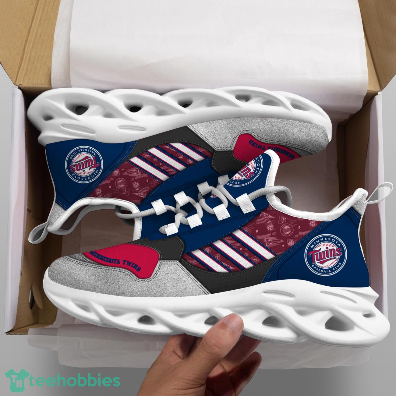 Minnesota Twins MLB Logo Sport Team Max Soul Shoes Clunky Running Sneakers Product Photo 2