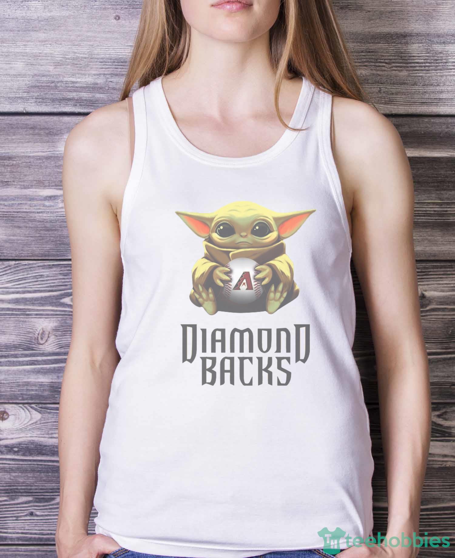 MLB Baseball Arizona Diamondbacks Star Wars Baby Yoda Shirt T Shirt - White Ladies Tank Top