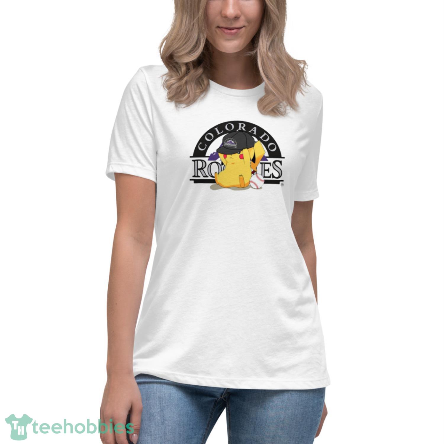 MLB Pikachu Baseball Sports Colorado Rockies T Shirt Product Photo 5