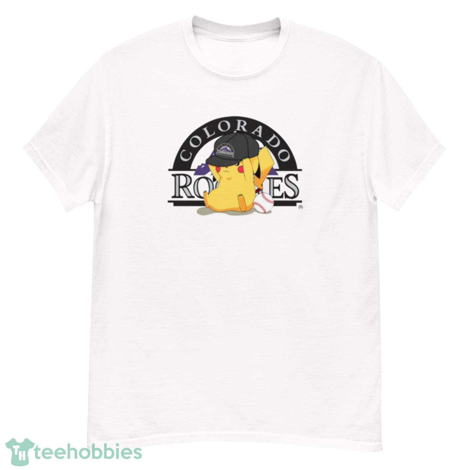 MLB Pikachu Baseball Sports Colorado Rockies T Shirt Product Photo 1