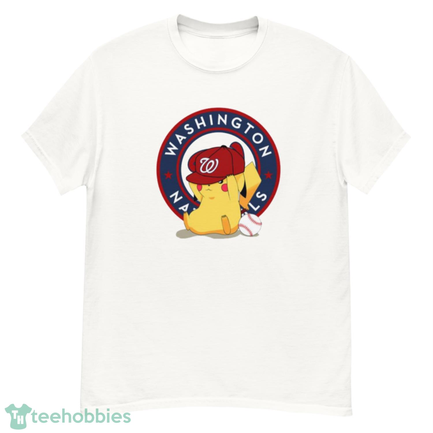 MLB Pikachu Baseball Sports Washington Nationals T Shirt Product Photo 1