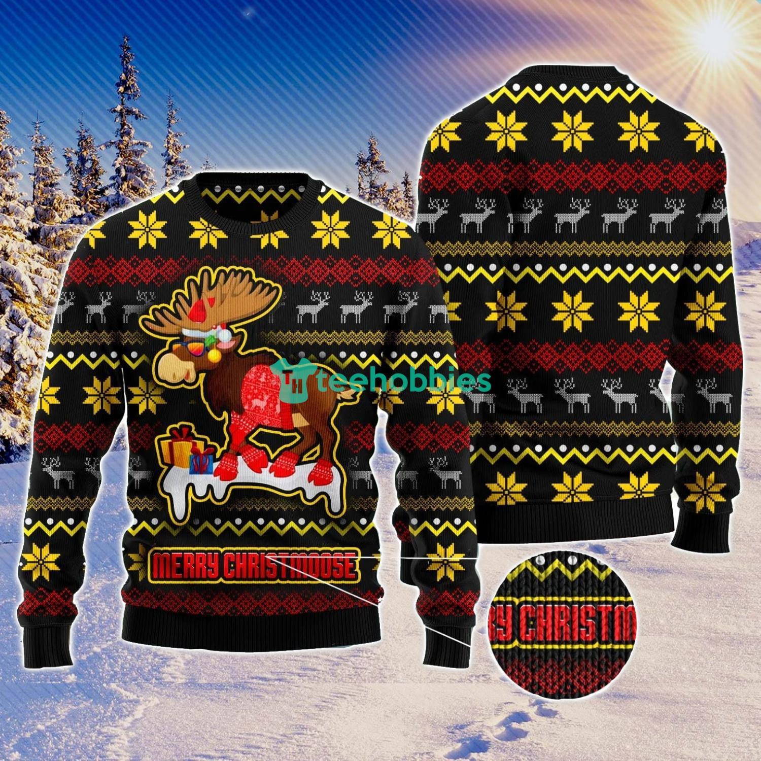 Moose Ugly Christmas Sweater Family Noel Gift Product Photo 1 Moose Ugly Christmas Sweater Family Noel Gift Product Photo 1