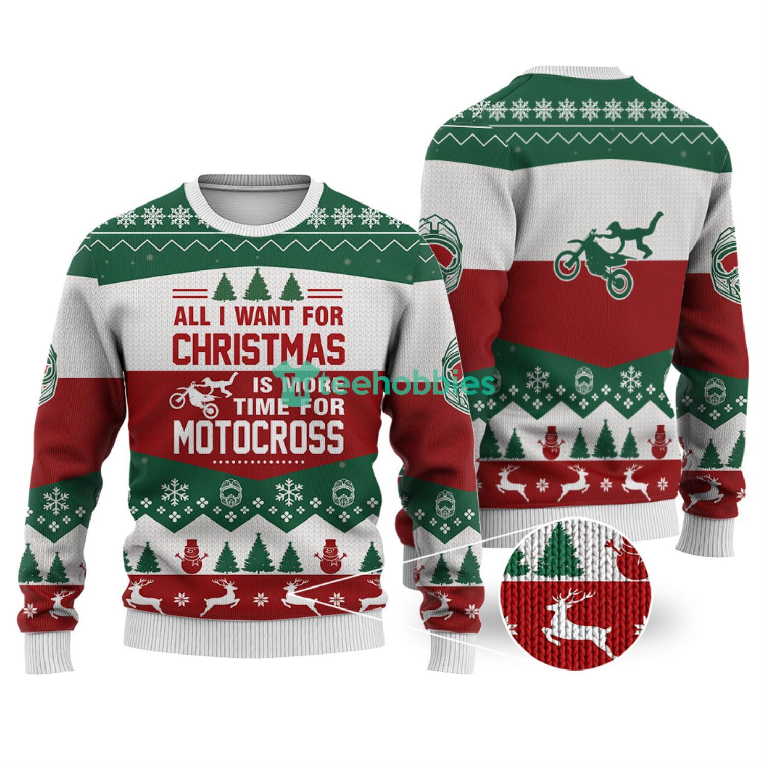 Motocross All I Want For Christmas Ugly Christmas Sweater Family Noel Gift Product Photo 1 Motocross All I Want For Christmas Ugly Christmas Sweater Family Noel Gift Product Photo 1