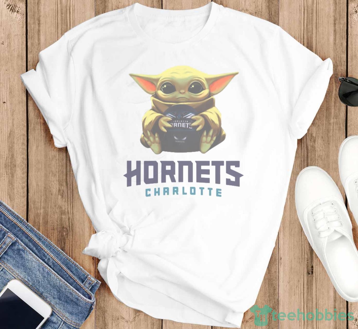 NBA Basketball Charlotte Hornets Star Wars Baby Yoda Shirt T Shirt - White T-Shirt G500 NBA Basketball Charlotte Hornets Star Wars Baby Yoda Shirt T Shirt - White T-Shirt G500