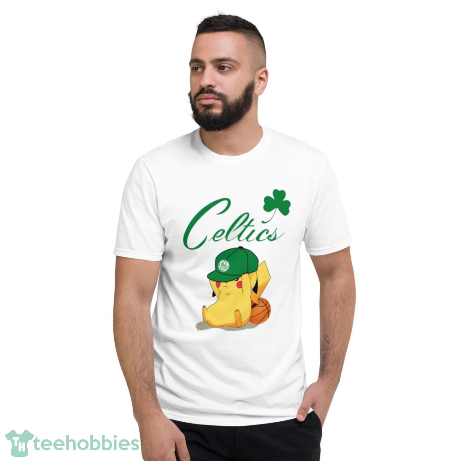 NBA Pikachu Basketball Sports Boston Celtics T Shirt Product Photo 2