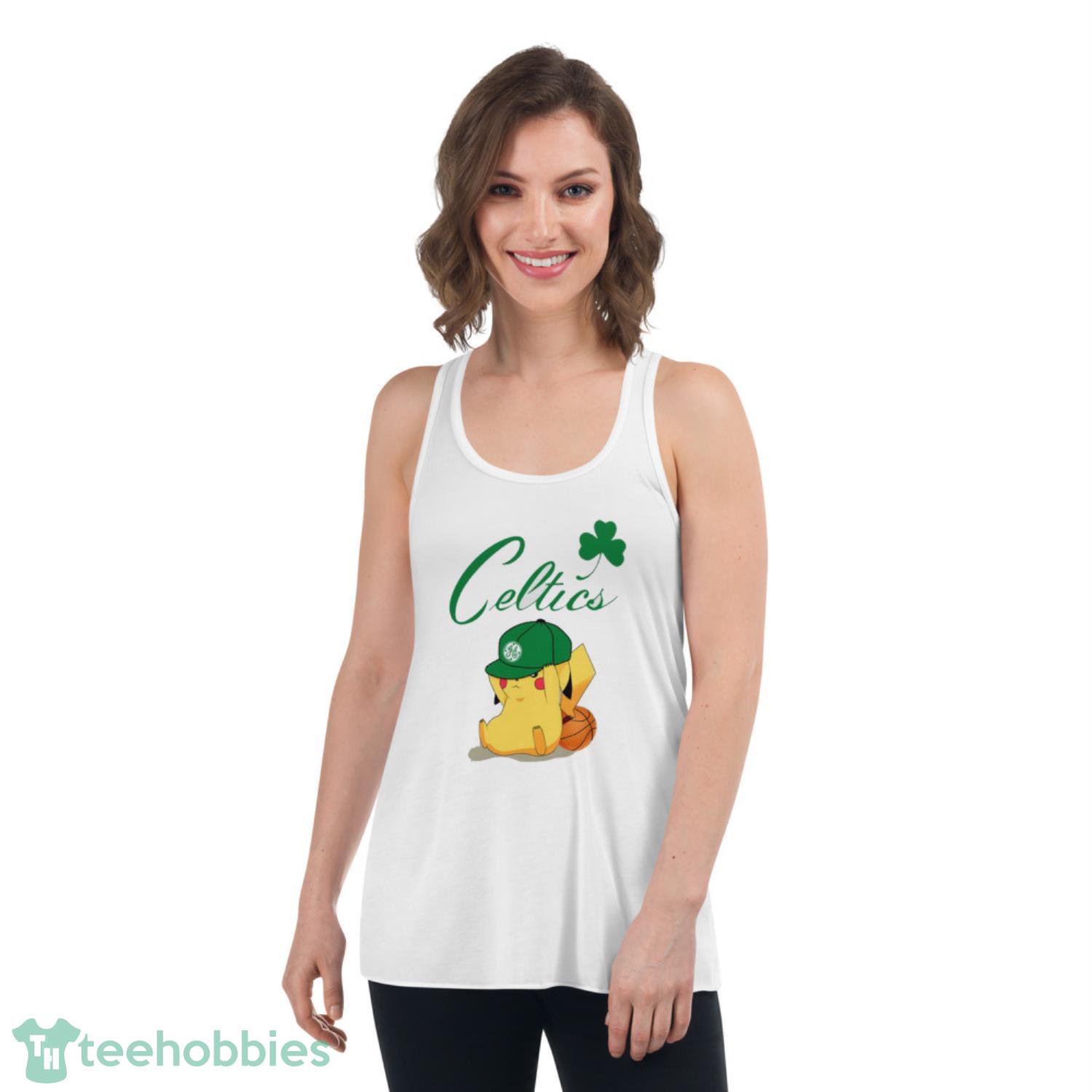 NBA Pikachu Basketball Sports Boston Celtics T Shirt Product Photo 4
