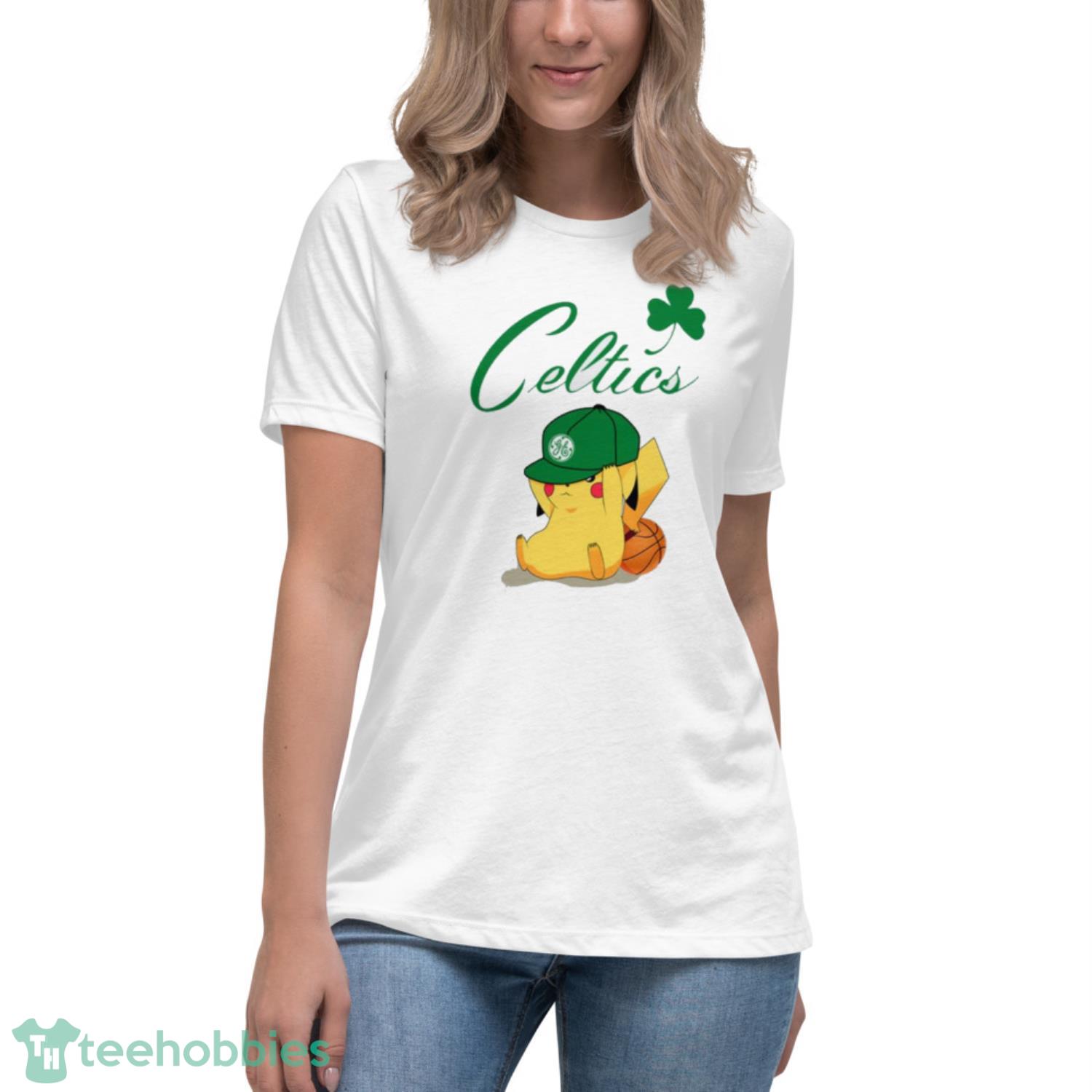 NBA Pikachu Basketball Sports Boston Celtics T Shirt Product Photo 5