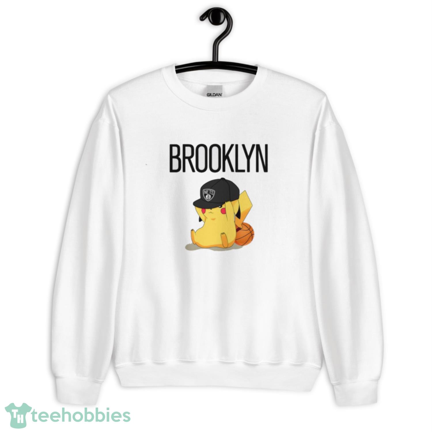 NBA Pikachu Basketball Sports Brooklyn Nets T Shirt Product Photo 3