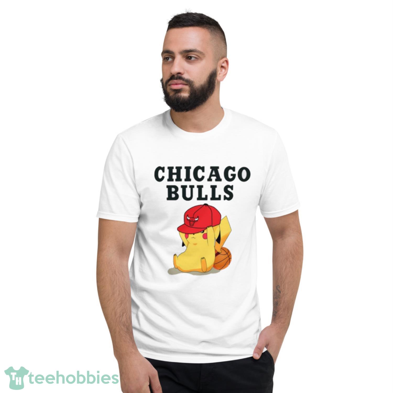 NBA Pikachu Basketball Sports Chicago Bulls T Shirt Product Photo 2