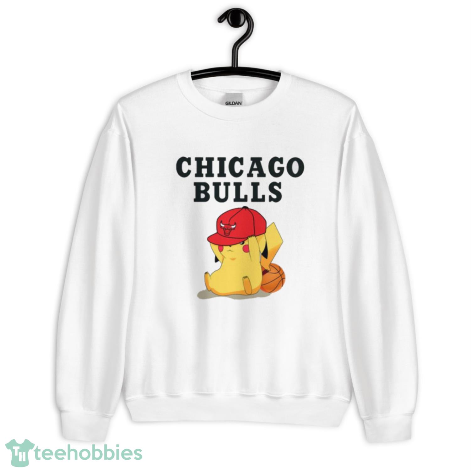 NBA Pikachu Basketball Sports Chicago Bulls T Shirt Product Photo 3
