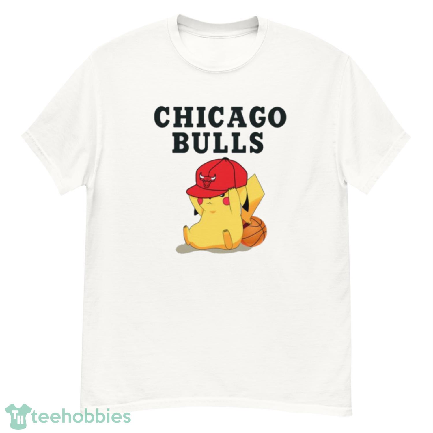 NBA Pikachu Basketball Sports Chicago Bulls T Shirt Product Photo 1
