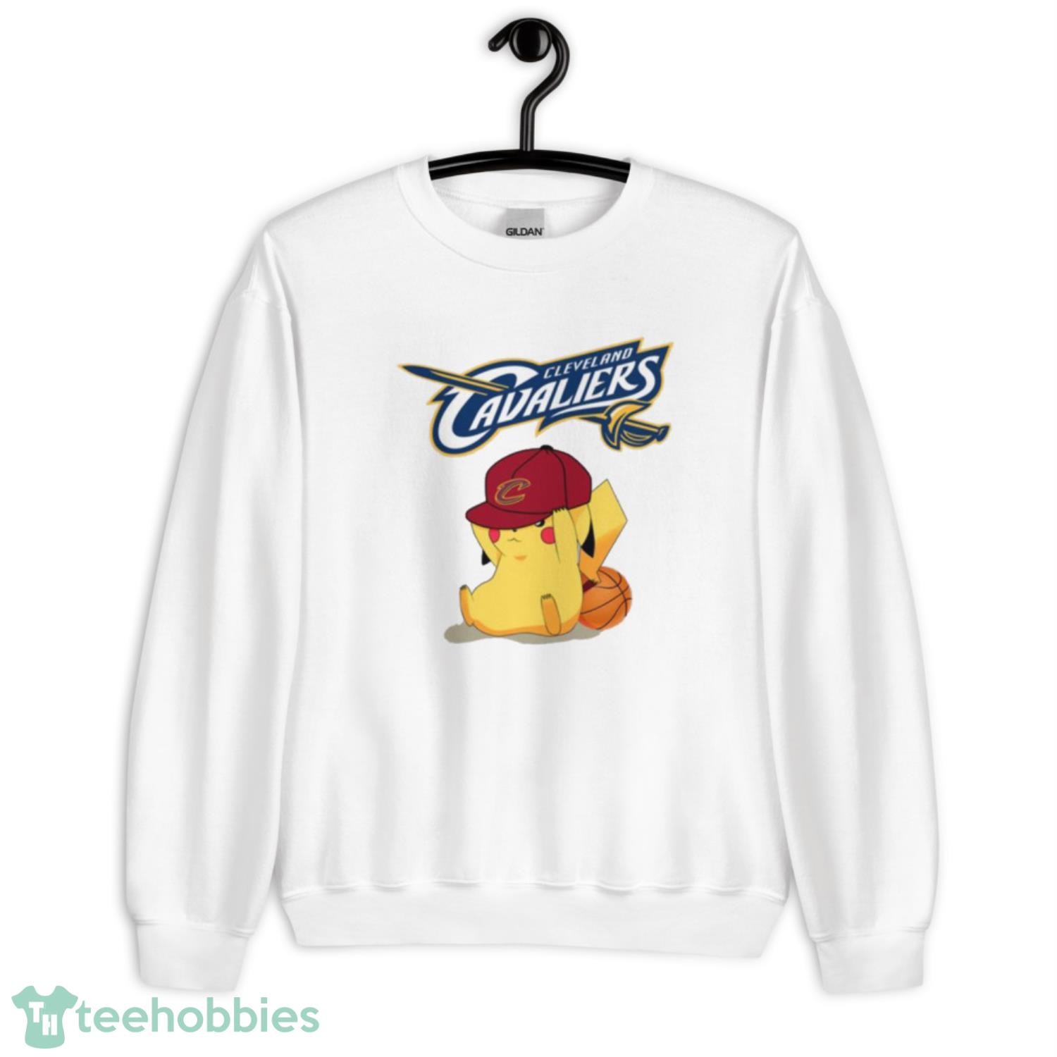 NBA Pikachu Basketball Sports Cleveland Cavaliers T Shirt Product Photo 3