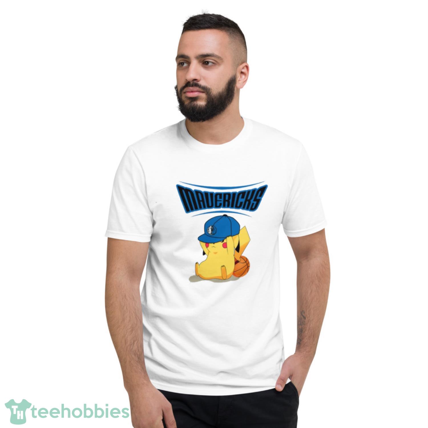 NBA Pikachu Basketball Sports Dallas Mavericks T Shirt Product Photo 2