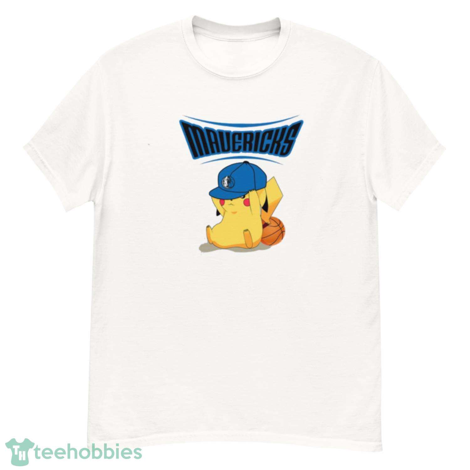 NBA Pikachu Basketball Sports Dallas Mavericks T Shirt Product Photo 1