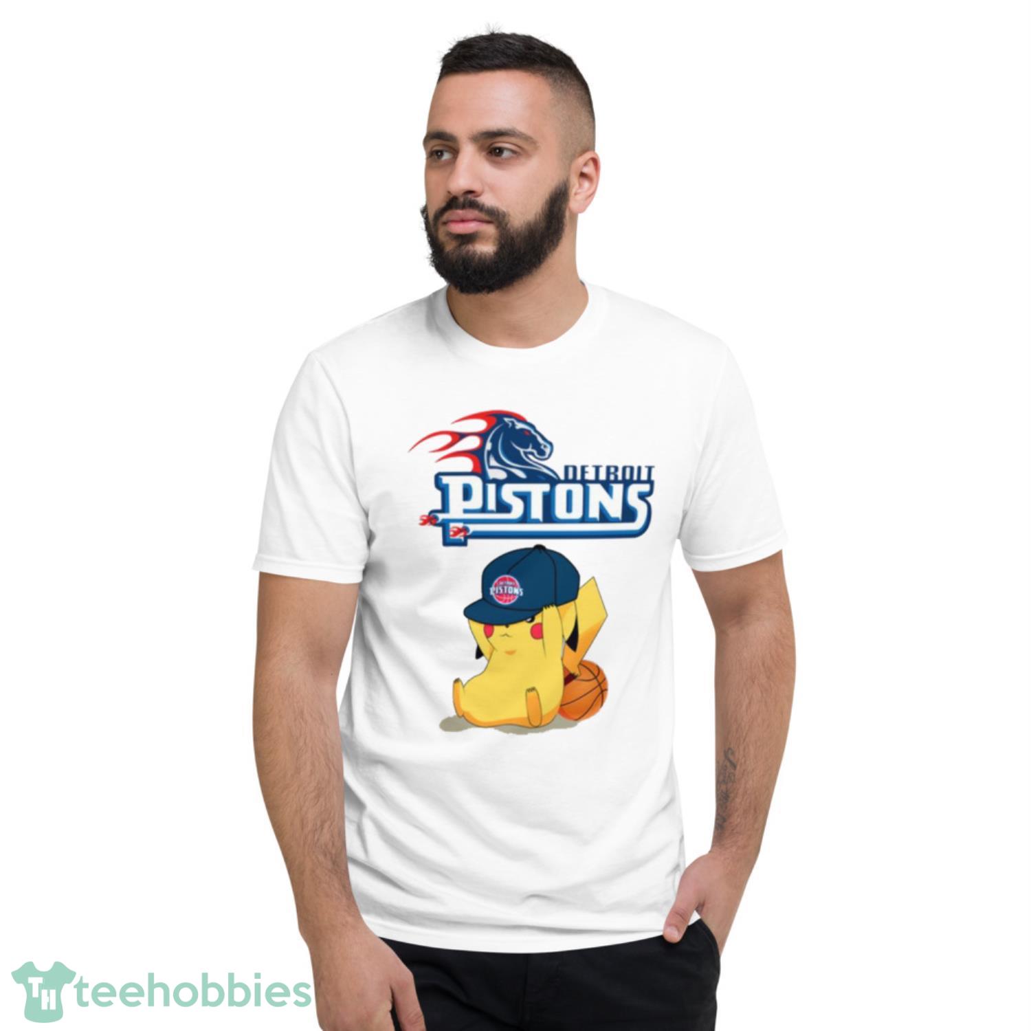 NBA Pikachu Basketball Sports Detroit Pistons T Shirt Product Photo 2