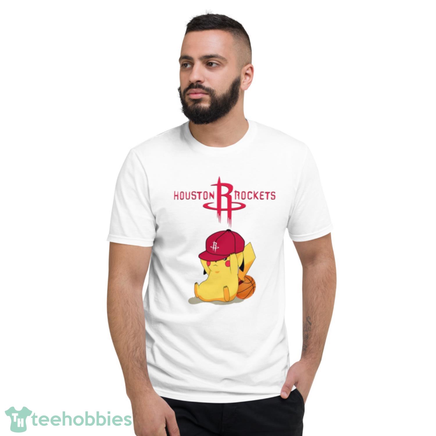 NBA Pikachu Basketball Sports Houston Rockets T Shirt Product Photo 2