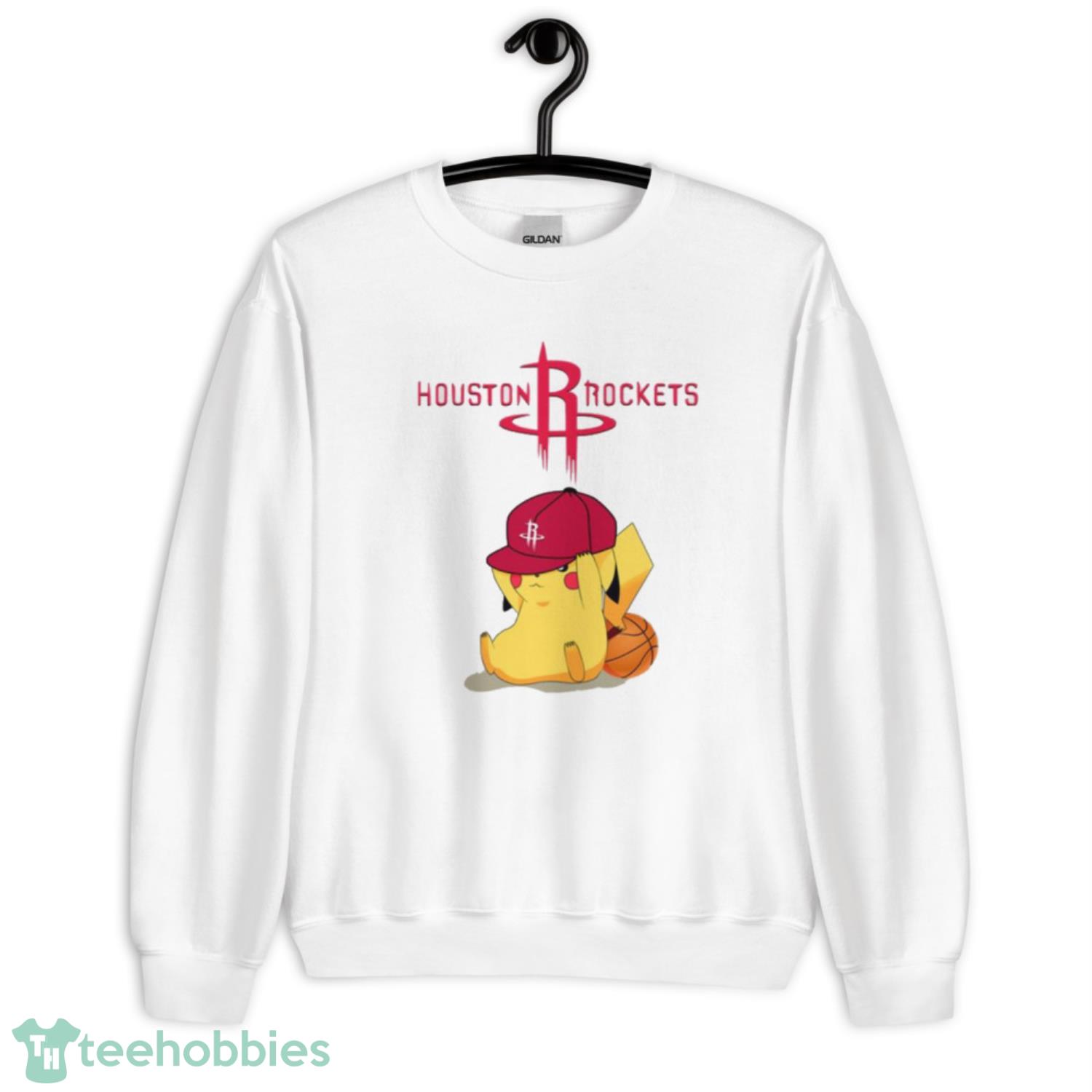 NBA Pikachu Basketball Sports Houston Rockets T Shirt Product Photo 3