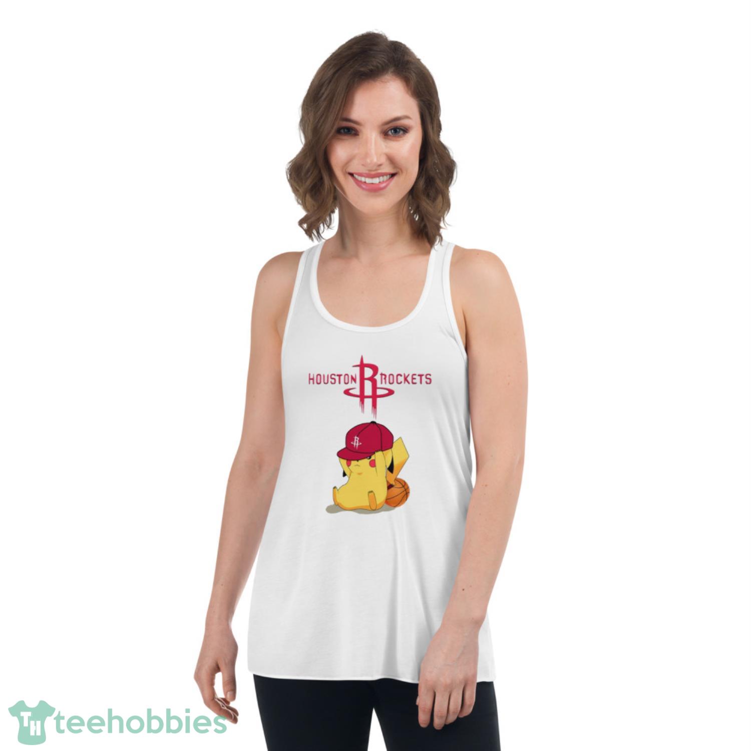 NBA Pikachu Basketball Sports Houston Rockets T Shirt Product Photo 4