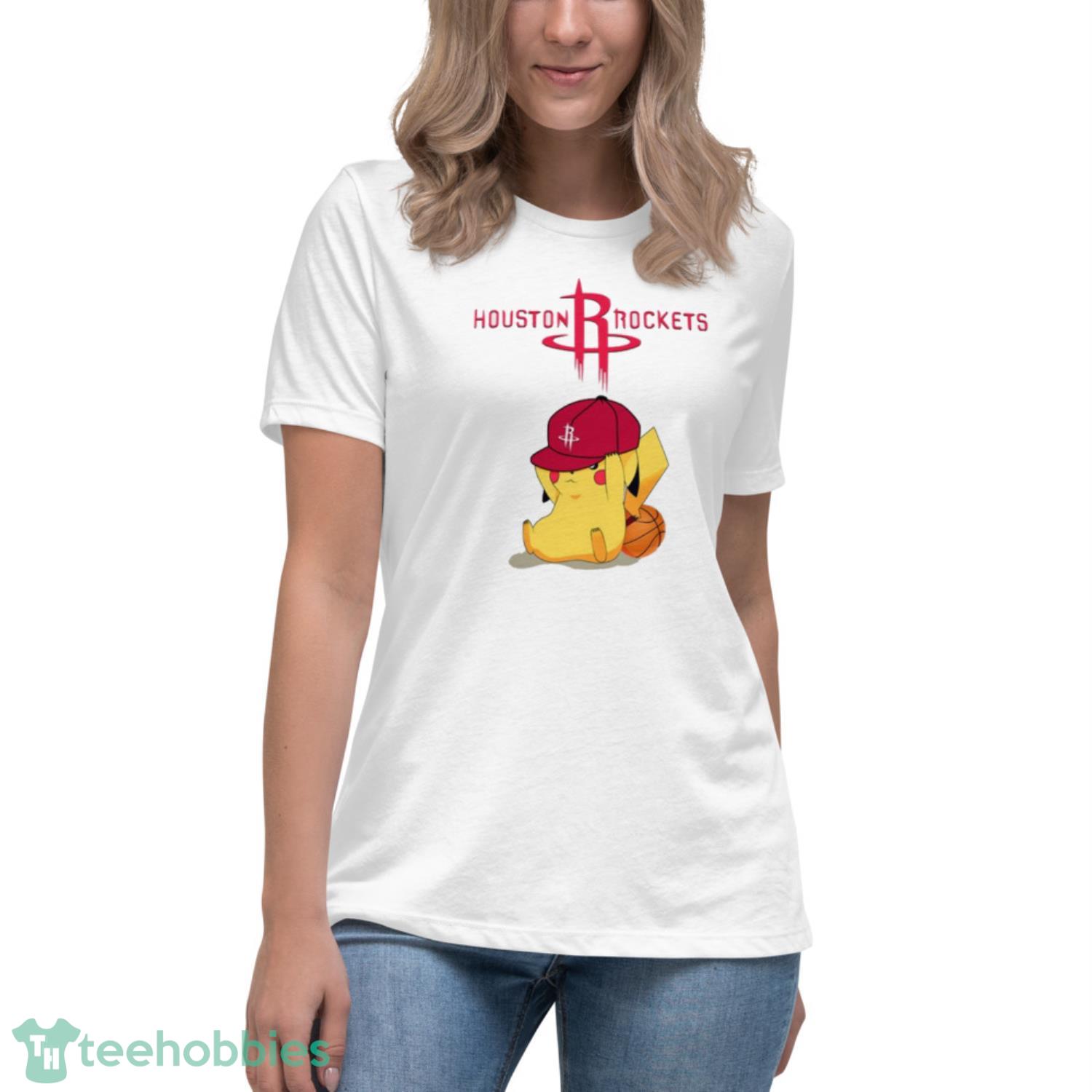 NBA Pikachu Basketball Sports Houston Rockets T Shirt Product Photo 5