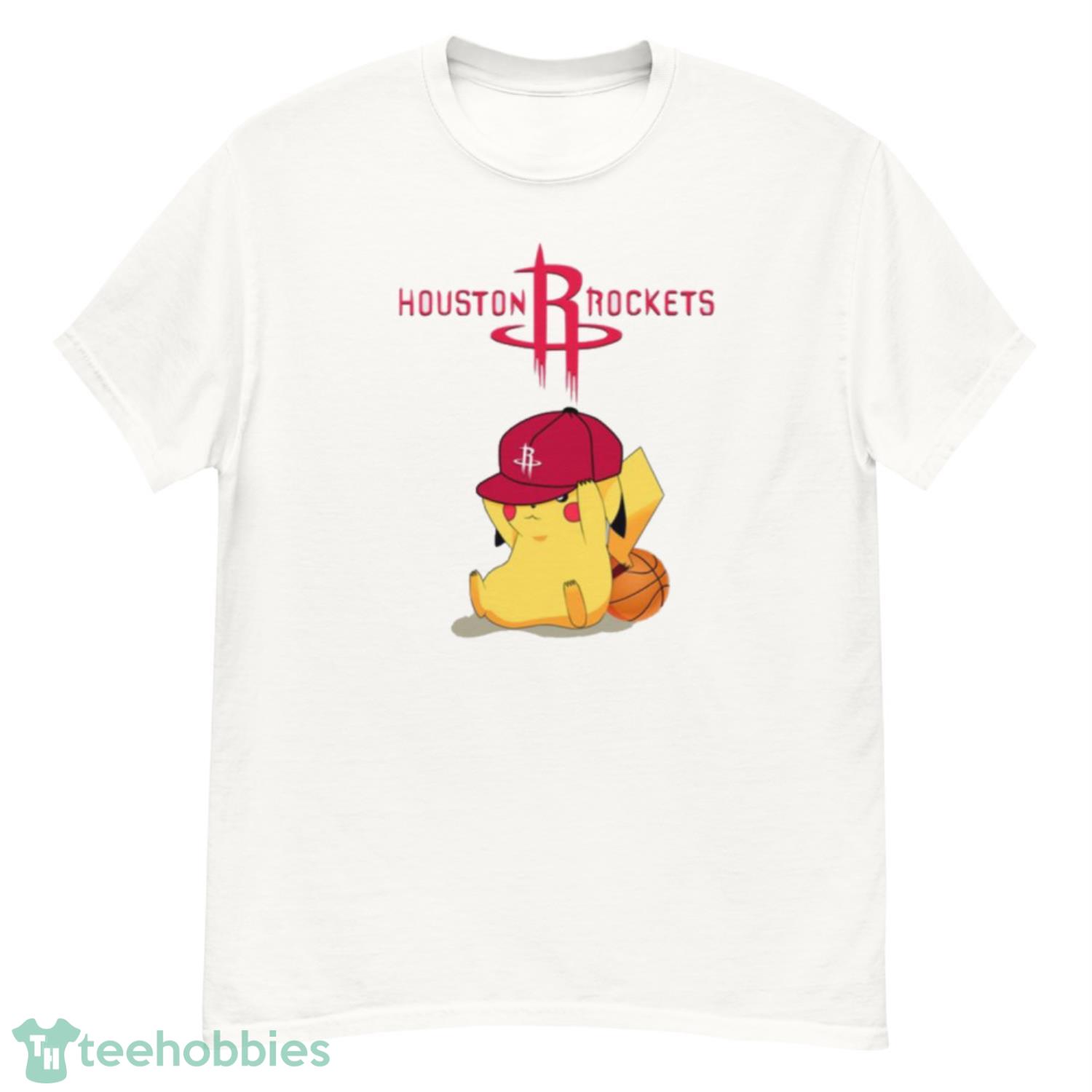 NBA Pikachu Basketball Sports Houston Rockets T Shirt Product Photo 1