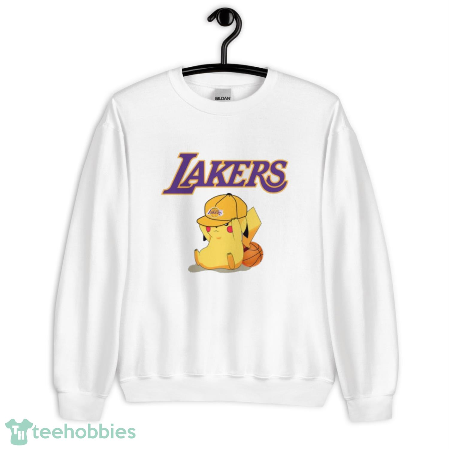 NBA Pikachu Basketball Sports Los Angeles Lakers T Shirt Product Photo 3